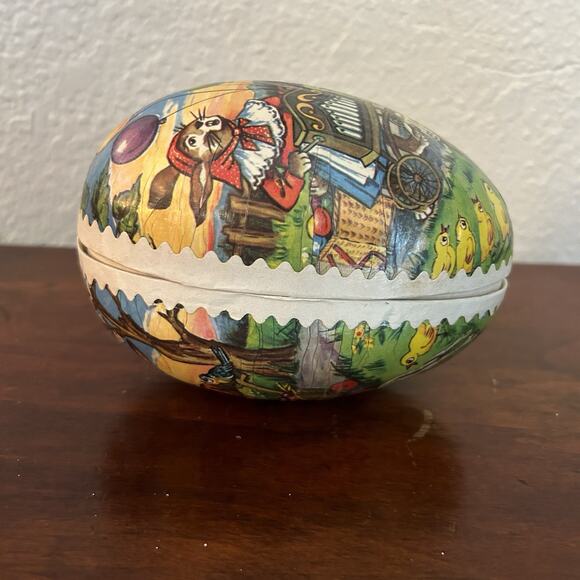 VTG German Easter Egg Box Container Paper Mache GERMANY DEMOCRATIC REPUBLIC - Picture 3 of 9